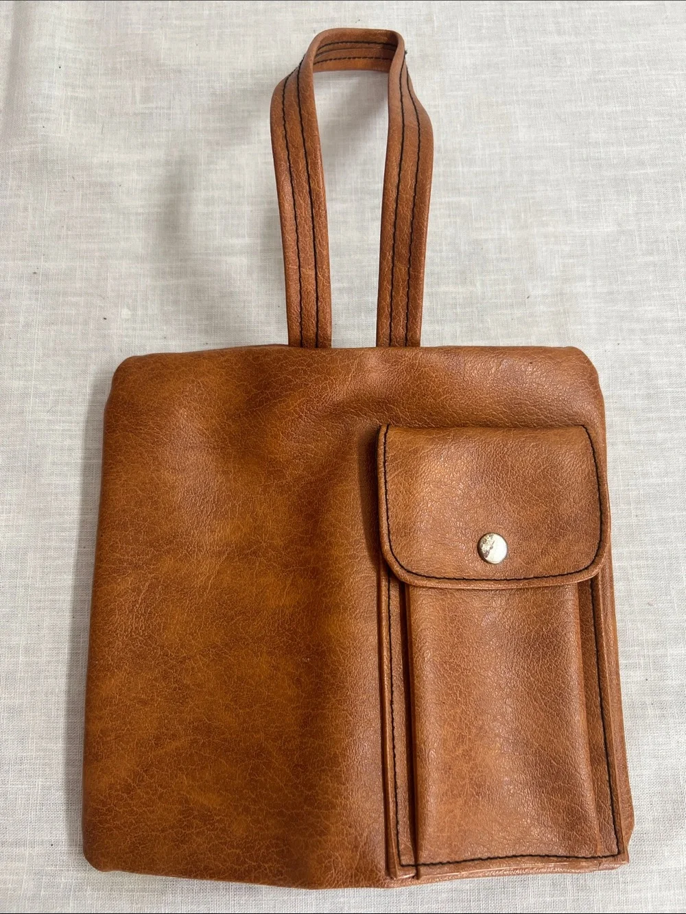 🌞 Classic Vintage 60s 70s Brown wallet billfold Front Pocket snaps closed strap